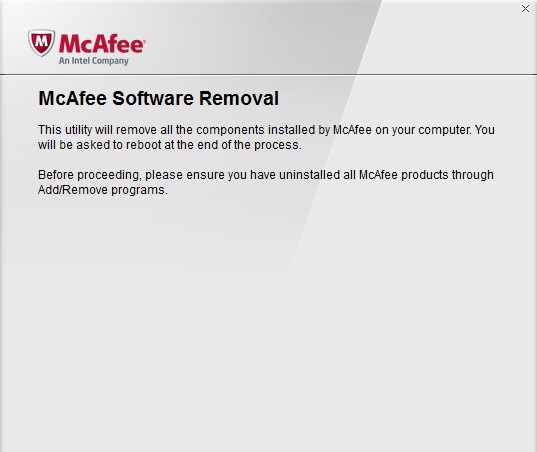 McAfee Removal Tool(迈克菲卸载工具)截图0