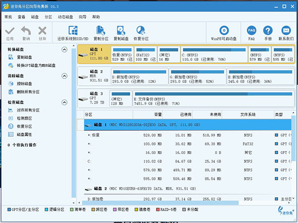 迷你兔分区向导免费版截图0