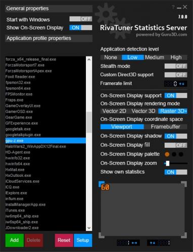 Rivatuner Statistics Server(显卡超频锁帧工具)