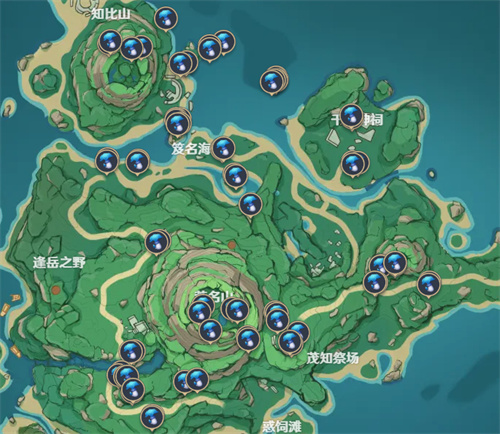原神幽灯蕈位置大全 幽灯蕈采集路线图
